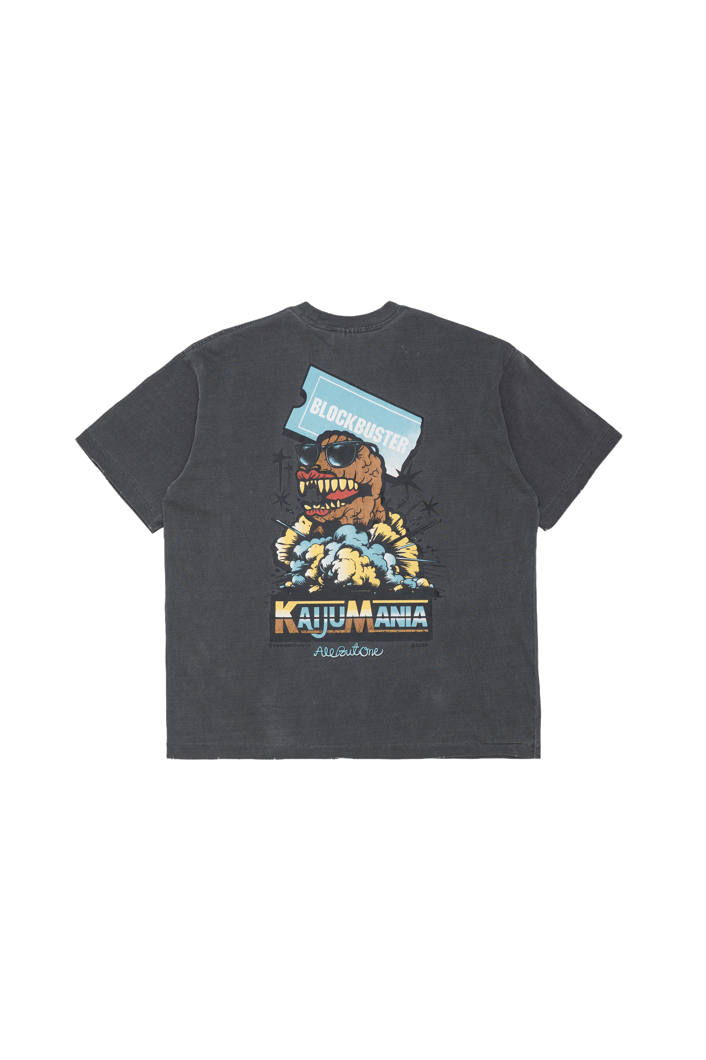 AbO Kaiju Tee Washed Black