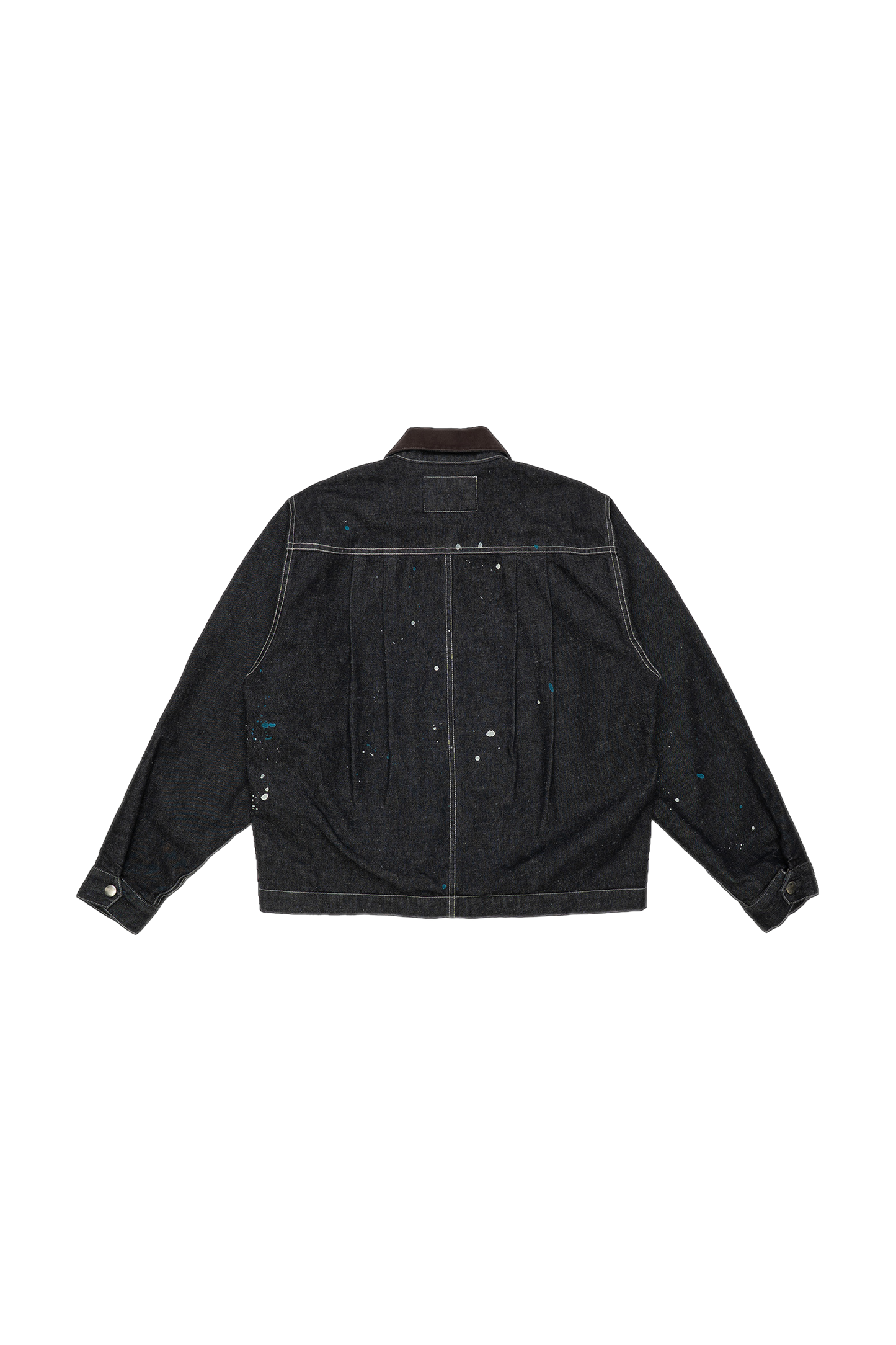 AbO Cropped Chore Coat Nep Denim