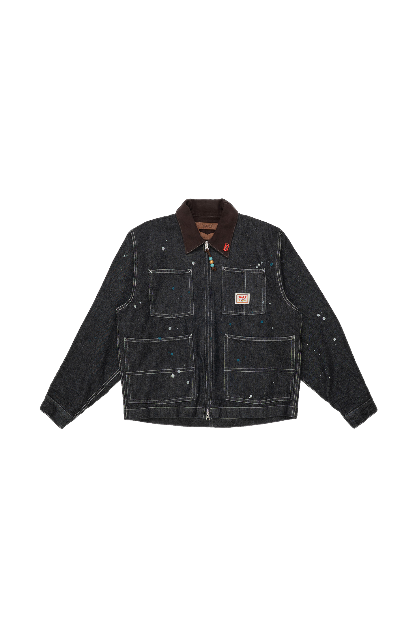 AbO Cropped Chore Coat Nep Denim