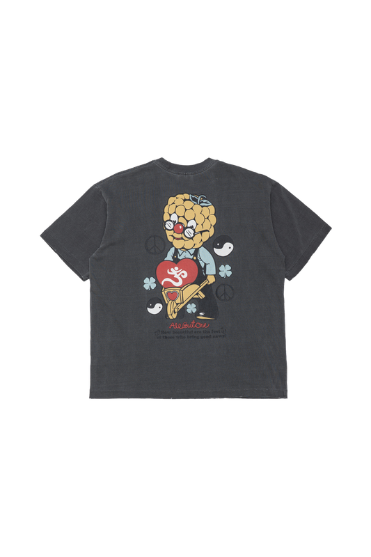 AbO Bugs Tee Washed Black