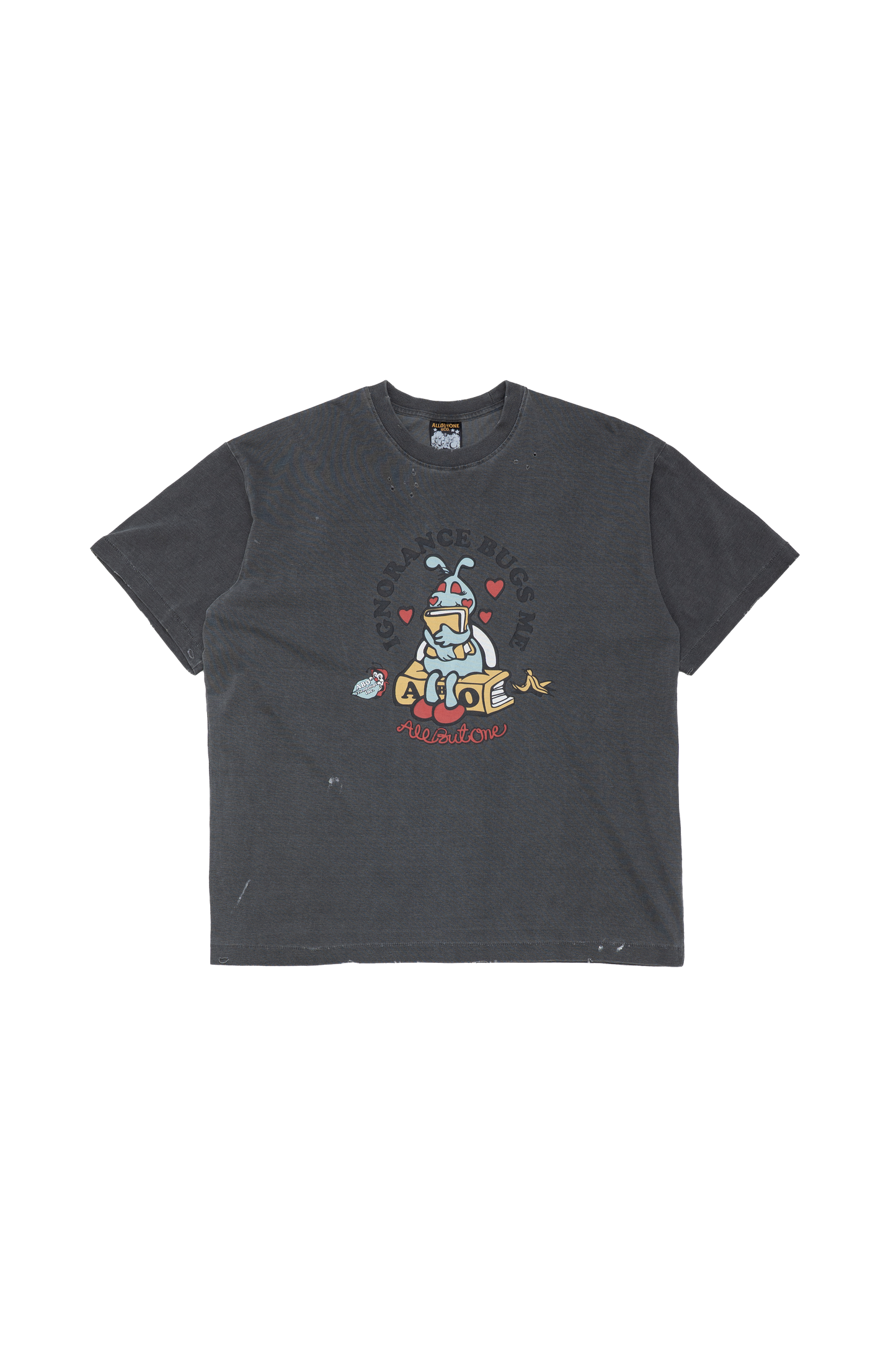 AbO Bugs Tee Washed Black
