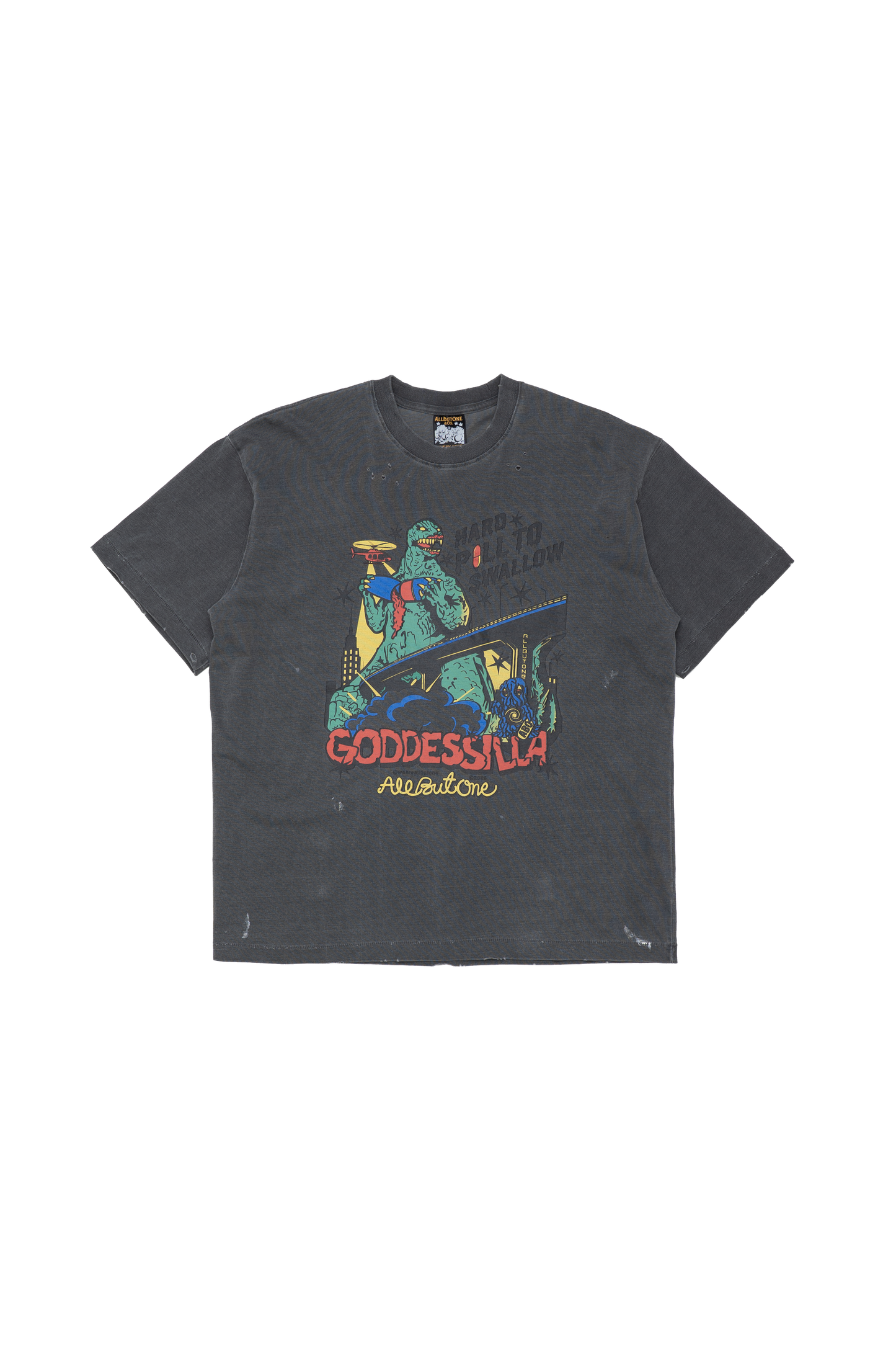 AbO Kaiju Tee Washed Black