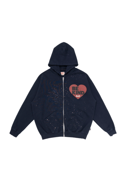 AbO Kind Zip Hoodie Cop Blue