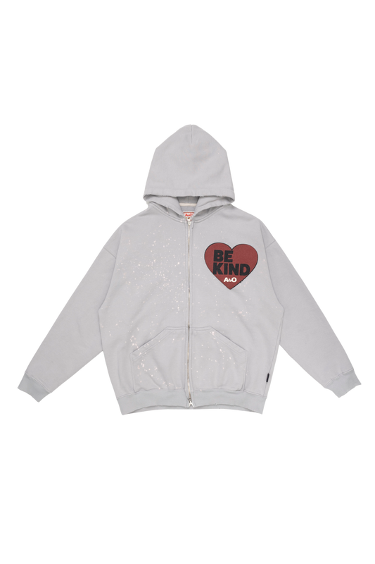 AbO Kind Zip Hoodie Pearl