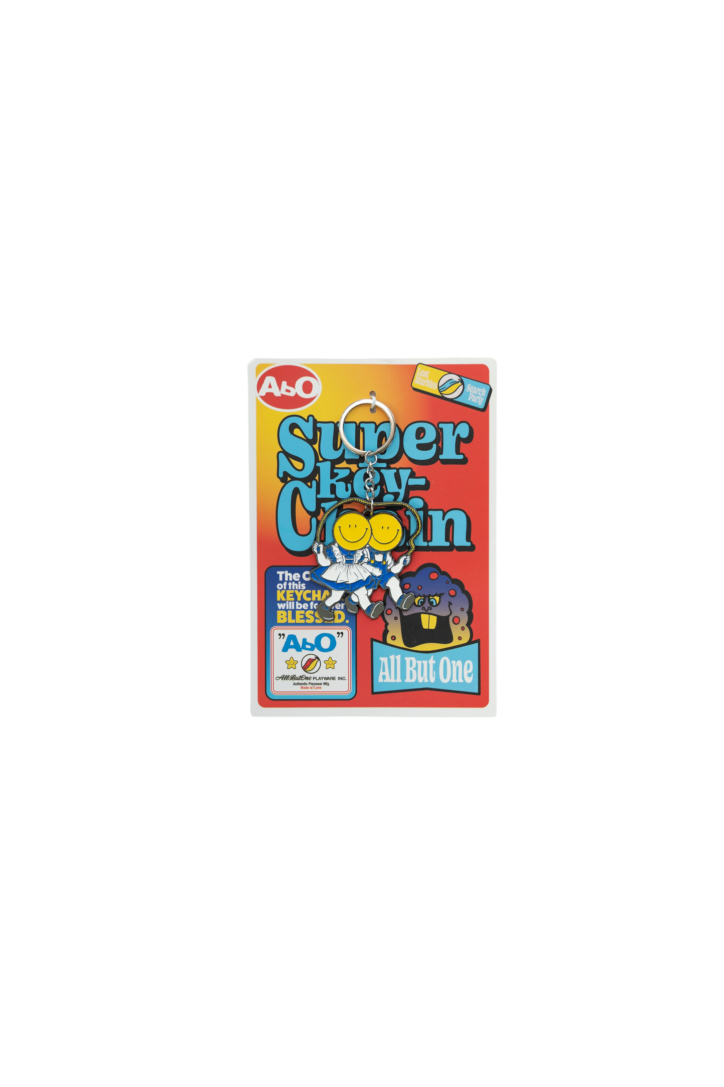 AbO Skipping Metal Keychain