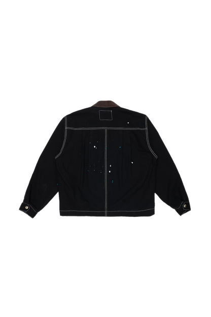 AbO Cropped Chore Coat Black Canvas