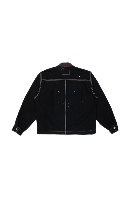 AbO Cropped Chore Coat Black Canvas