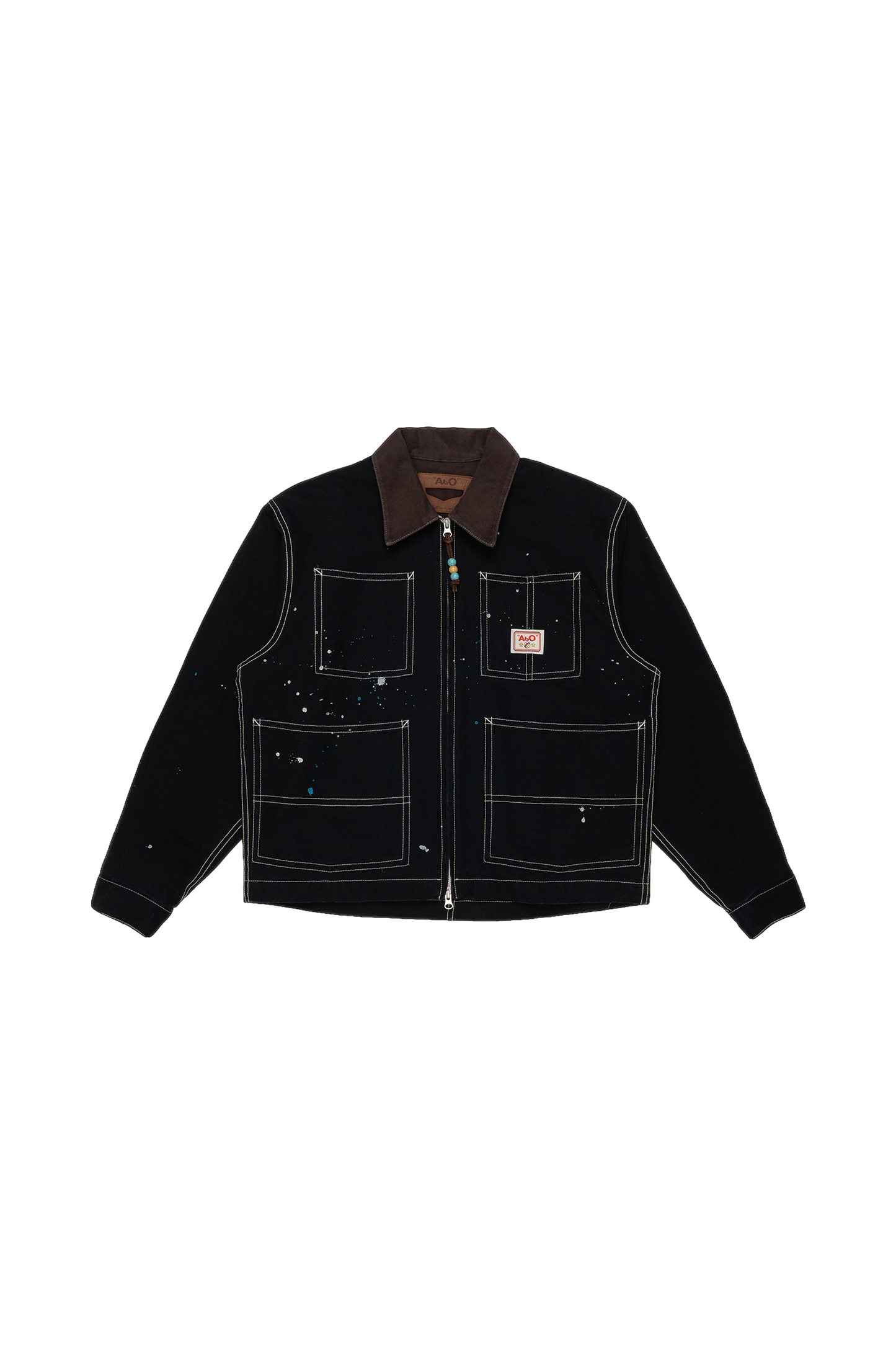 AbO Cropped Chore Coat Black Canvas