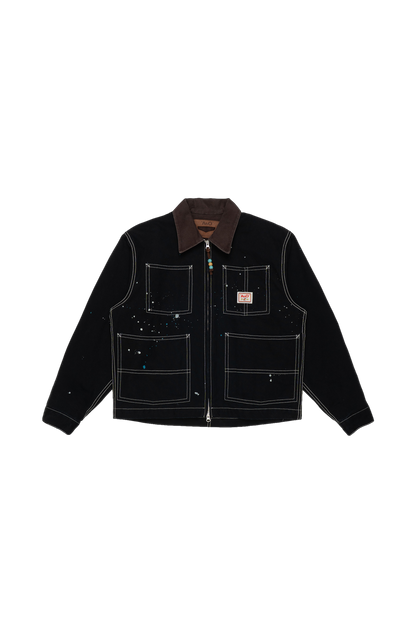 AbO Cropped Chore Coat Black Canvas