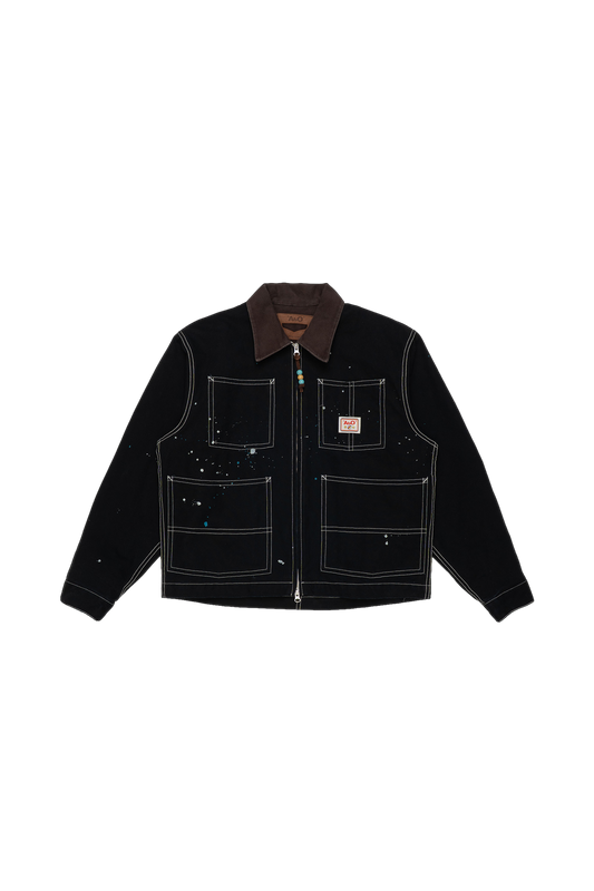 AbO Cropped Chore Coat Black Canvas