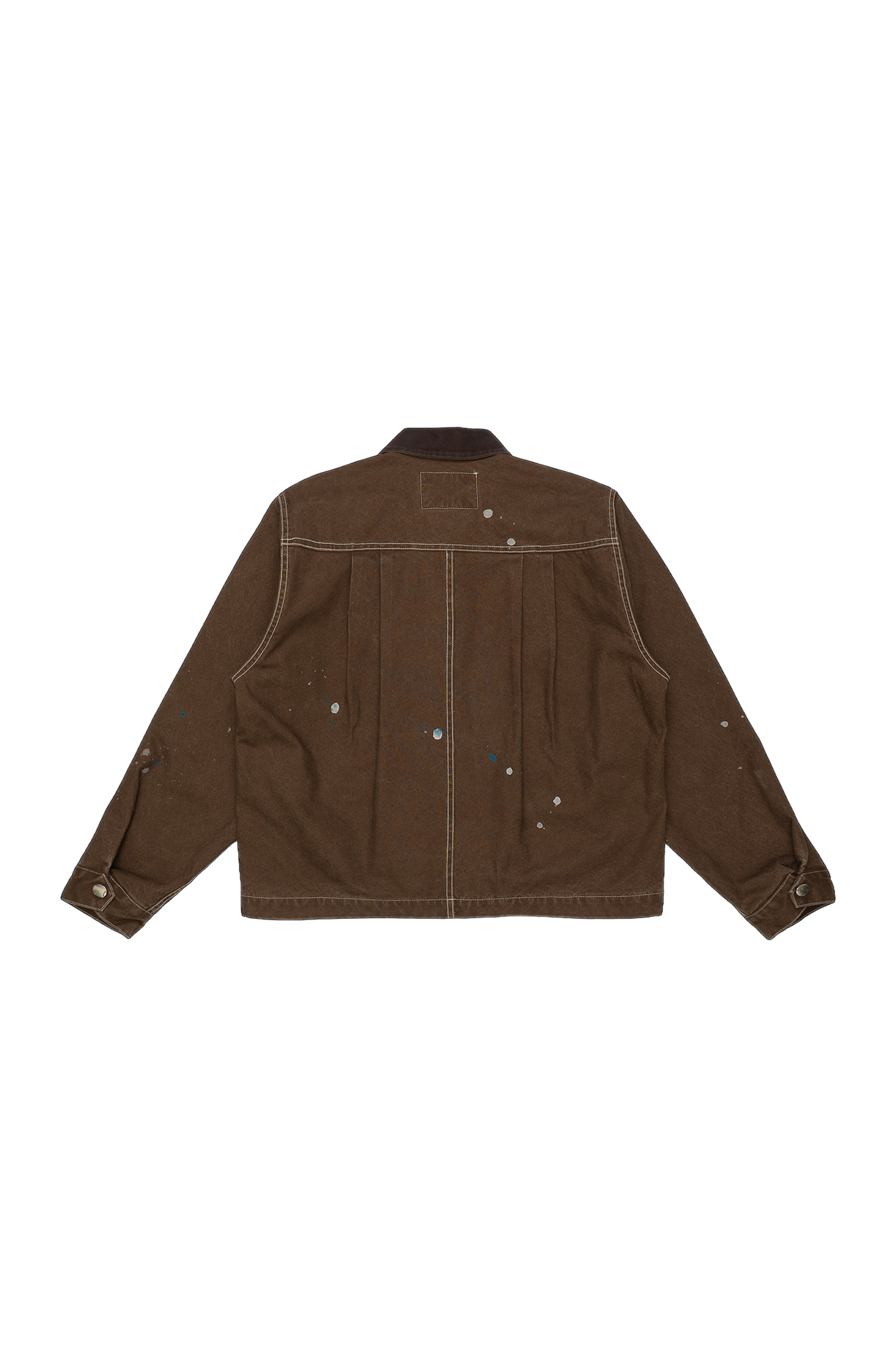 AbO Cropped Chore Coat Brown Canvas