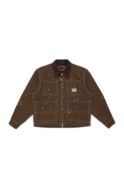 AbO Cropped Chore Coat Brown Canvas