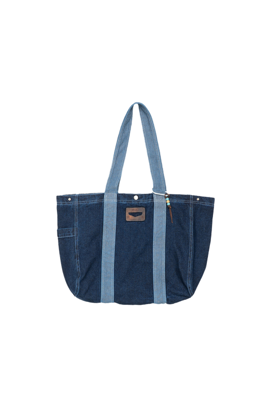 AbO Denim Tote Bag Blue