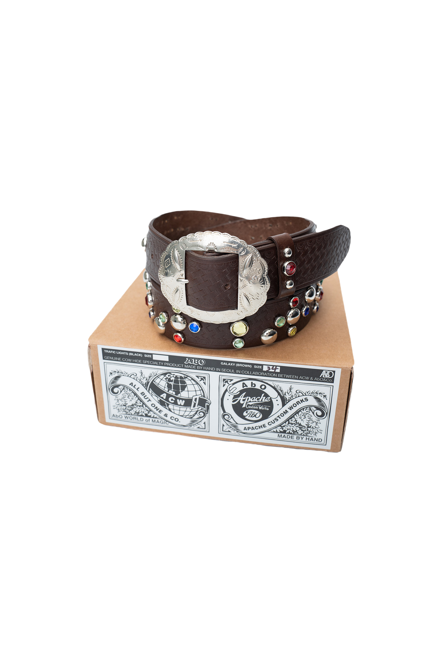 AbO x ACW Galaxy Western Dress Belt Brown