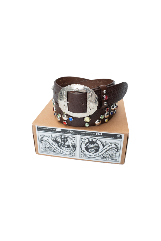AbO x ACW Galaxy Western Dress Belt Brown